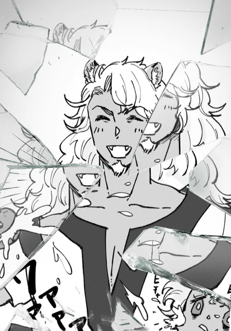 兄を儚くしようとしてみた(ガラスエフェクト)