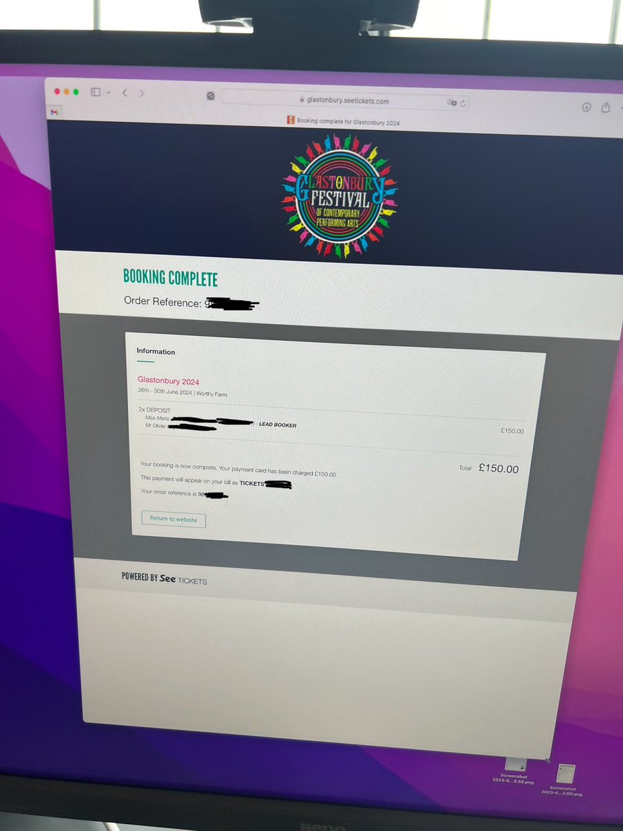 LadyyMorrison's tweet photo. We got the tickets, first year trying. After 45 min, guys don’t lose hope #Glastonbury https://t.co/zIFB3lavZz