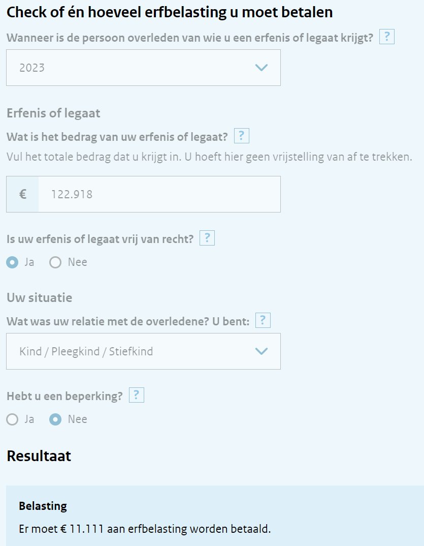 henkbbm's tweet photo. @Belastingdienst #rekenhulp #erfbelasting is van slag #vrijstelling ?!?
#bug #ICT 
In onderstaand voorbeeld zou de #belasting precies €10.000 moeten zijn. https://t.co/0TOuzF4i4m