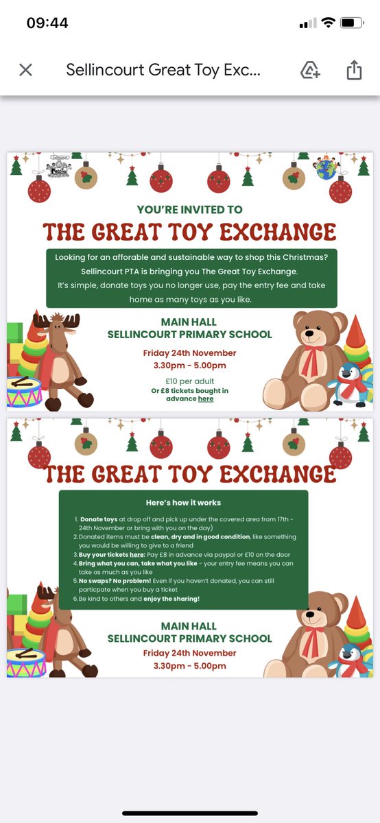 Our Great Toy Exchange is a different way to shop this Christmas. Join us for a fun filled afternoon and tick some gifts off your list! 

paypal.com/donate/?hosted…