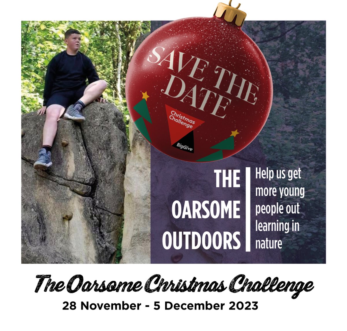 We're counting down to the BIG GIVE CHRISTMAS CHALLENGE! 
Every pound you donate to Oarsome Chance will be doubled! The campaign opens on 28th Nov, so save the date!