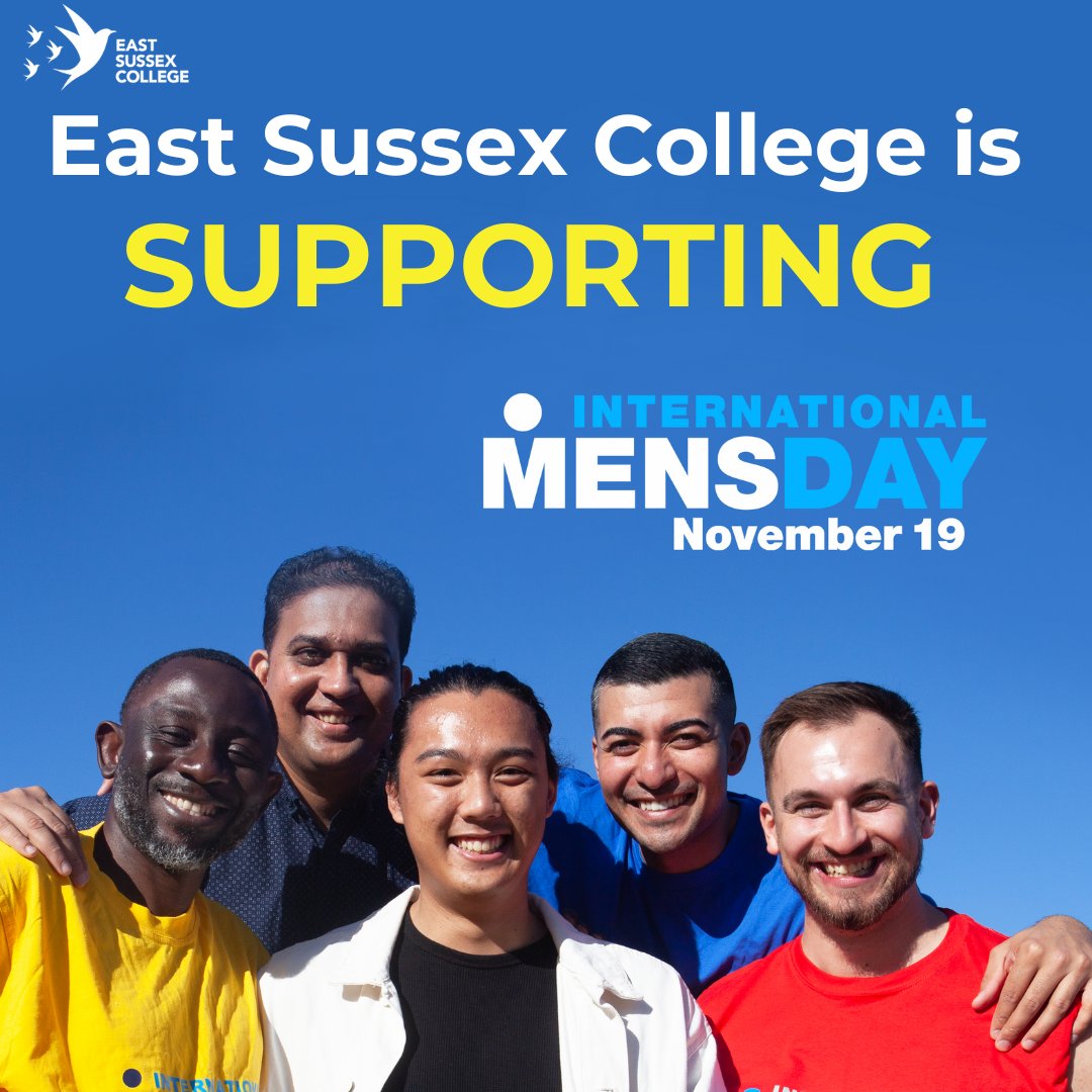 East Sussex College proudly supports International Men’s Day  💙

A day to acknowledge and honour the positive impacts and accomplishments of men, whilst addressing significant challenges related to men’s health and well-being.

#InternationalMensDay #MensHealthMatters