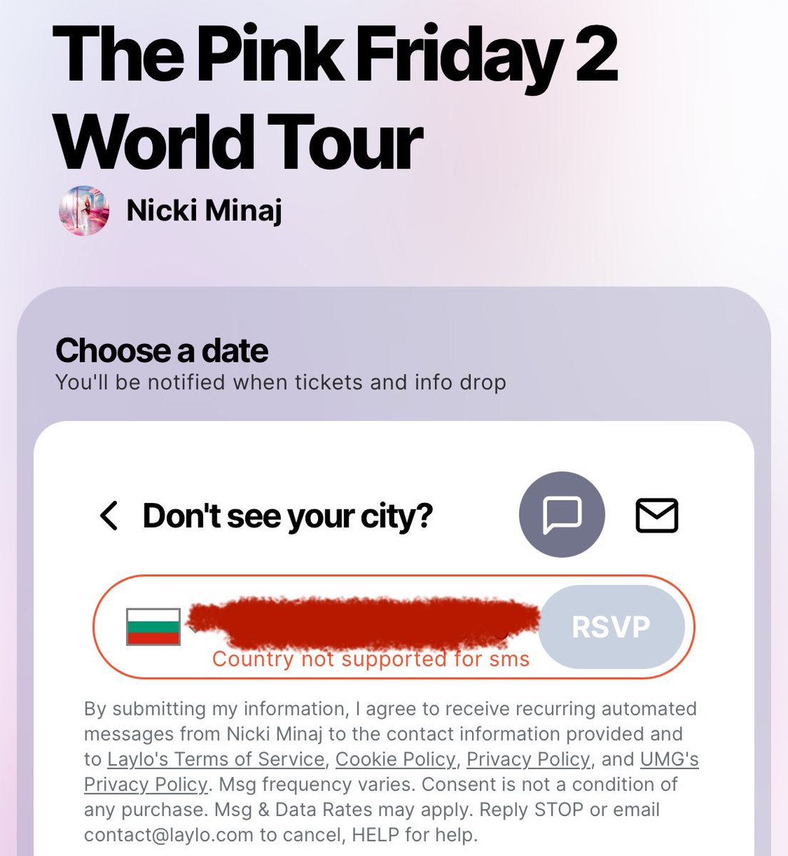 vickigaw's tweet photo. @NICKIMINAJ Nicki please add Bulgaria 🇧🇬 or another Balkan country to #PinkFriday2tour pleaseee😭😭😭🙏🏻🙏🏻🙏🏻 https://t.co/Pf4iIhHswB