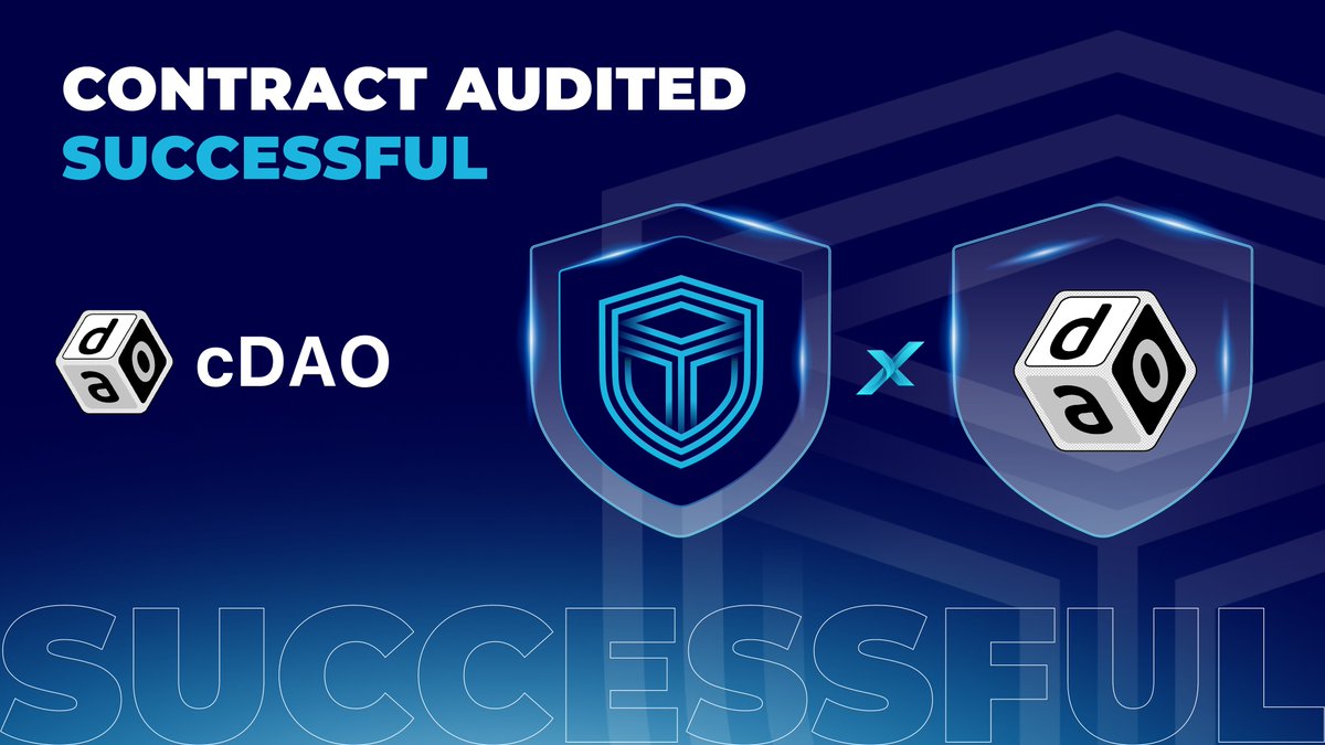 TechRightio's tweet photo. Audit completed for @cDAO_Official ✅
cDAO, a 100% community-led DAO on Core, governed by the $cDAO token.
Check it out on #TechRight page👇
Full report: https://t.co/Pyfpe3rlm1
Certificate: https://t.co/bJibhhUUmO https://t.co/UnUElIkk2X