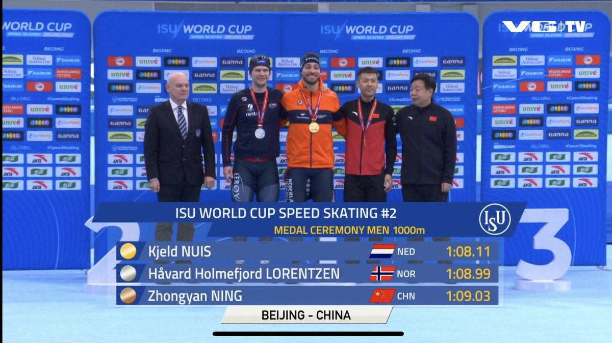 Svært gledelig pallplass til <a href="/hoawi/">Håvard Lorentzen</a> på dagens 1000 meter i #Beijing  #Woldcup #speedskating <a href="/BA_no/">Bergensavisen</a> <a href="/btno/">Bergens Tidende</a> <a href="/Fanaposten/">Fanaposten</a>