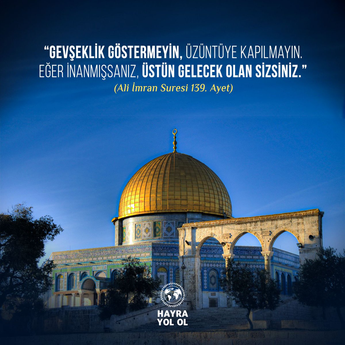 hayrayolol's tweet photo. "Gevşeklik göstermeyin, ��züntüye kapılmayın. Eğer inanmışsanız, üstün gelecek olan sizsiniz."
(Al-i İmran Suresi 139. Ayet) https://t.co/4lCUcCeerD