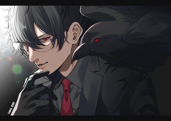 「crow red eyes」 illustration images(Latest)