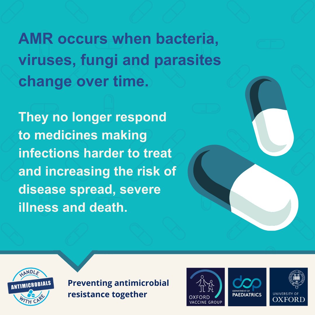 #AMR occurs when bacteria, viruses, fungi and parasites change over time and no longer respond to medicines. Watch this video from @WHOEMRO to learn more: youtube.com/watch?v=UYz00n…