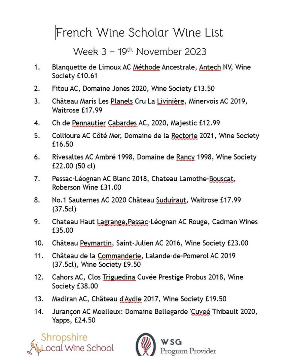 Shropswines's tweet photo. Our French Wine Scholar event continues with an in-depth look at the wines of #Bordeaux, #Languedoc, #Roussillon and SW France.  Some fantastic wines today! @winescholarguild https://t.co/PR0iMTvJhw