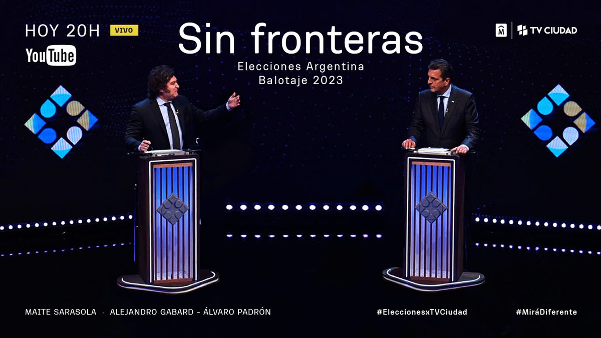 TVCIUDADuy's tweet photo. Domingo en #TVCiudad 👇
🇦🇷 🗳️ Hoy se vota en Argentina, TV Ciudad presente desde Bs. As.
🐣#PaseoAnimado 9h
🏃♀️#EnMovimiento 11h
🏆#TradiciónDeCampeones (r) 12h
⚽#FútbolFemeninoxTVCiudad» En vivo 13:30h
🎶#HMPU (r) 17h
📖#Desenfrenadas (r) 18h
📺#EncuentroEnTVCiudad 🆕 19h
🇦🇷 #SinFronteras #EleccionesArgentina #Balotaje
» A lo largo del día en redes desde Bs. As. y en vivo en el estudio del canal desde las 20h
🎬#CinematecaTeAcompaña ¡nuevo horario! Si Dios quiere 🇮🇹 23h