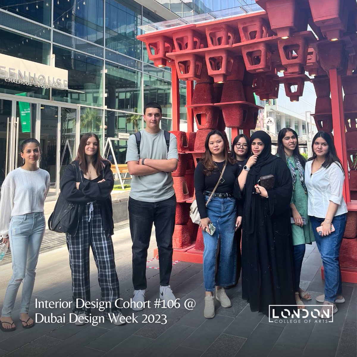 capitaldxb's tweet photo. Designing Dreams: Our Interior Design Cohort #106 immersed themselves in an enriching learning experience at Dubai Design Week 2023. 🏡✨ 

#ThisIsd3 #DubaiDesignWeek #DXBDW23 #Londoncollegeofarts #london #lca #lcauk #mydubai #dubai #uk #sharjah #qatar #oman #kuwait #uae #saudi https://t.co/4mm8xBsWgG