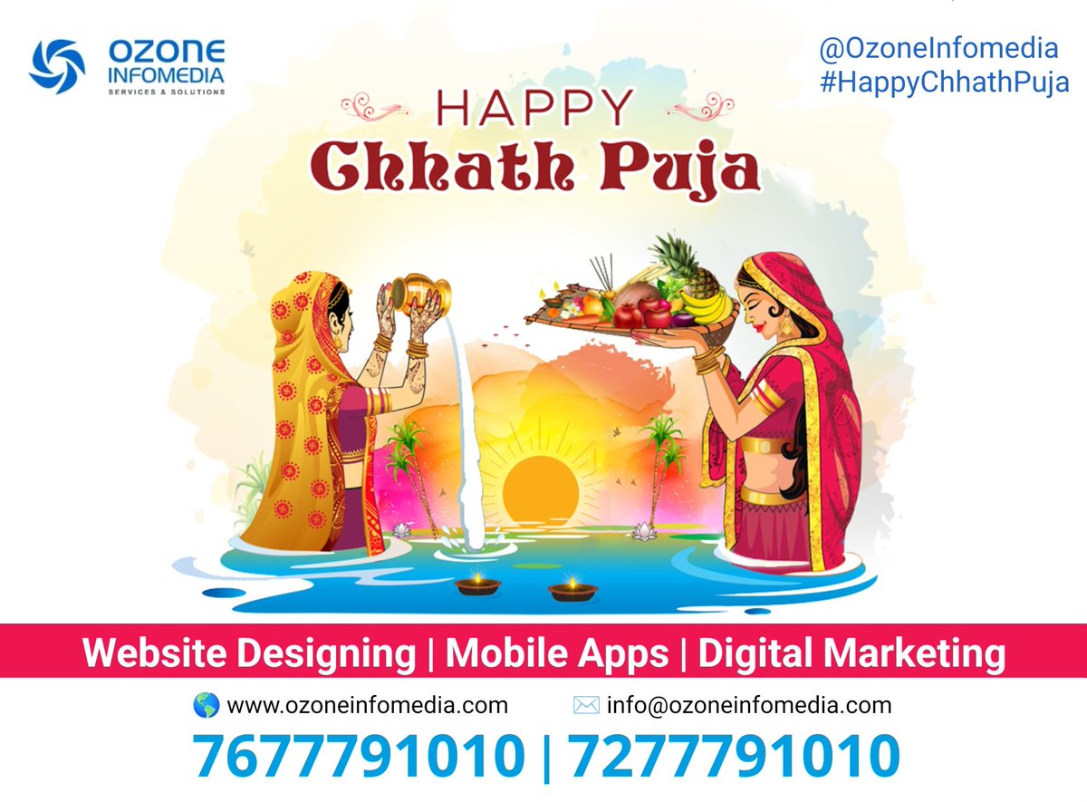 Ozoneinfomedia's tweet photo. May the positivity of #ChhathPuja spread in your life & fill it with success, glory, peace & prosperity...
Team #OzoneInfomedia wishes you and your family a very happy Chhath Puja. ๐ https://t.co/uDIUDLONy8
