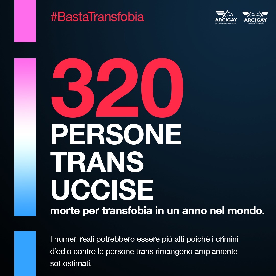 arcigay.it/comunicati/tdo… TDOR, ITALIA ANCORA IN TESTA IN EUROPA NELLA CLASSIFICA DEI CRIMINI TRANSFOBICI. CRISTALLI (ARCIGAY): “SERVONO NUOVE NORME E NUOVI PROTOCOLLI. L'OBIETTIVO È LA DEPATOLOGIZZAZIONE”.Bologna, 19 novembre 2023 - Per gli osservatori internazionali, l’Italia ...