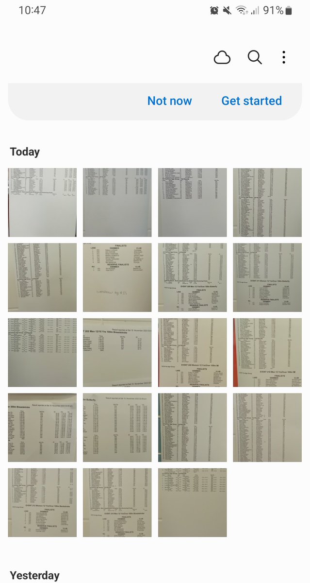 Every swim parent's mobile phone gallery!