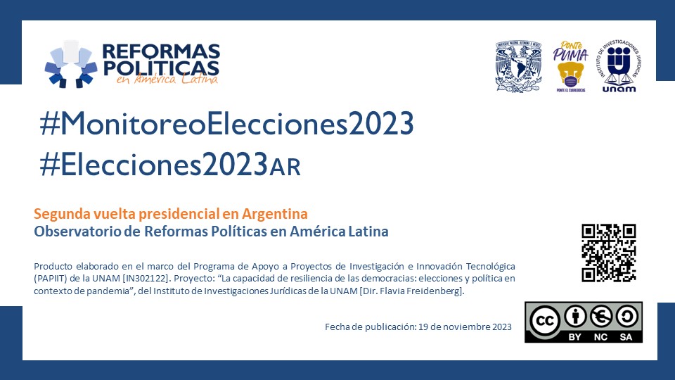 📌#Elecciones2023🇦🇷

🕐Hoy se llevará a cabo la #SegundaVuelta en #Argentina y el #ObservatorioReformas ha preparado un hilo con la información más relevante de esta elección.

Sigue todos los detalles de la jornada aquí ⬇️

🔗drive.google.com/file/d/1L5FDi2…

#ObservatorioReformas
