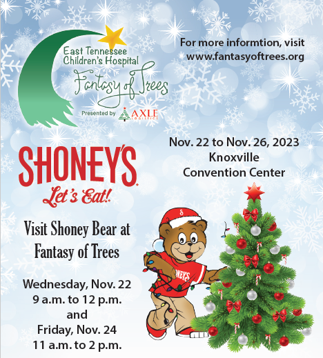 ShoneysEastTN's tweet photo. Bring your Family and Friends to visit Shoney Bear this year at Fantasy of Trees!!! Don't miss the magical holiday experience this week from November 22 - November 26! #FantasyofTrees  #HolidayExperience #FamilyFun #HolidayTraditions #FestiveSeason #FamilyTime #HolidaySpirit https://t.co/pEWcxTGIk2
