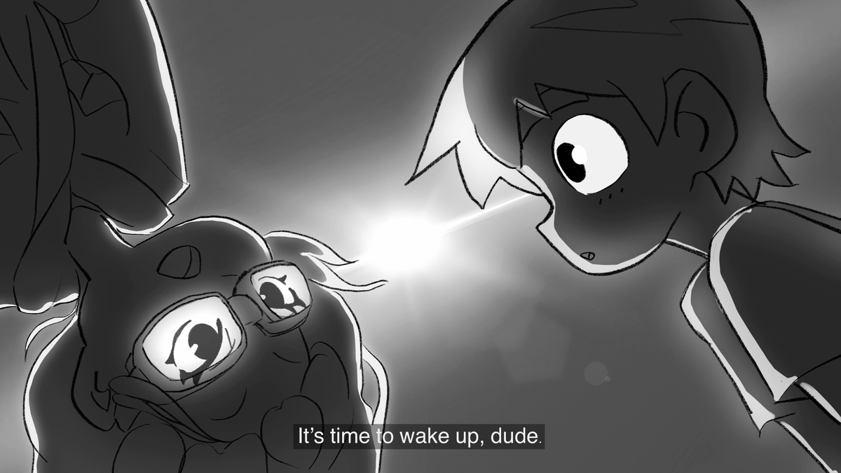 Iftanetk's tweet photo. “It’s time to wake up, dude.” ⭐️ 

Always loved this dream scene from Scott Pilgrim so I decided to make my own version, hope you’ll like it 🌌

What did you think of the new Netflix #scottpilgrim ?

#storyboard #ramona #storyboardartist https://t.co/QPRqVY3woP