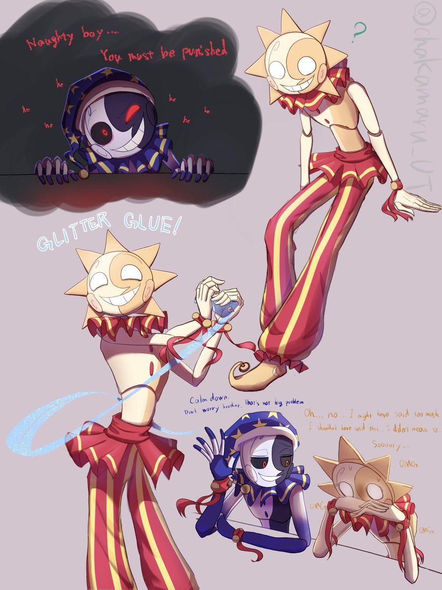 chakamaru_UT's tweet photo. ☀️🌙
 #FNAF  #fnafsb #fnafsun #fnafmoon https://t.co/bDC4hB8lmw