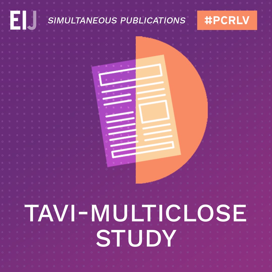 🔊SIMULTANEOUS PUBLICATION #PCRLV 
The findings in this real-world TAVI-MultiCLOSE study demonstrate the safety and efficacy of a new and easy-to-implement algorithm for percutaneous closure of large-bore arterial access after TF-TAVI. READ MORE 👇 ow.ly/hXWn50Q99zN