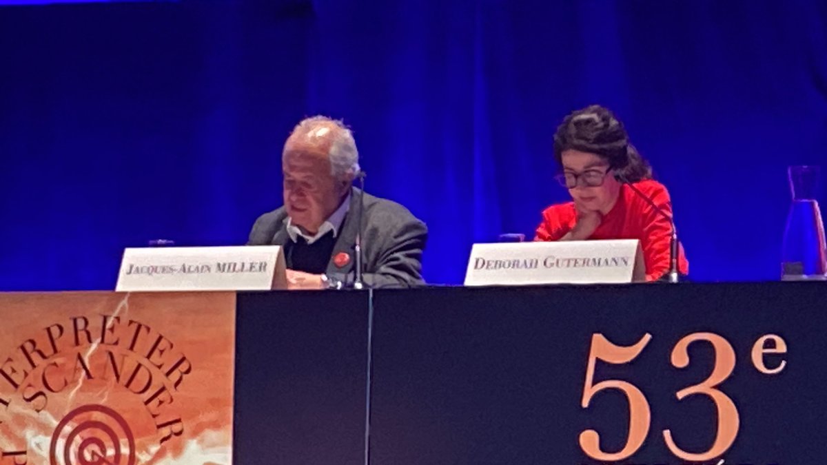 eduasca's tweet photo. #J53 @J53ECF #psychanalyse #interpreter #scander #ponctuer #couper #Lacan
53es Journées de l’École de la Cause freudienne - Discussion avec Carolina Koretzky : Deborah Gutermann-Jacquet et Jacques-Alain Miller https://t.co/weLobszMiB