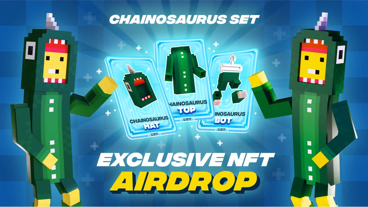 ChainersGame's tweet photo. The legendary return ⭐️

A limited NFT set from @bkvoxel that can only be obtained in community events! 👨‍🎨.

Don't worry if you didn't get it last time! You have a chance to fix it 🤭

In order to get this little dino, you need to...

🌱 RT and Like this post.

🌱 Follow @bkvoxel and @ChainersGame!

🌱 Show us your favorite dino in the comments!

🏆 10 winners will be announced on November 23rd!