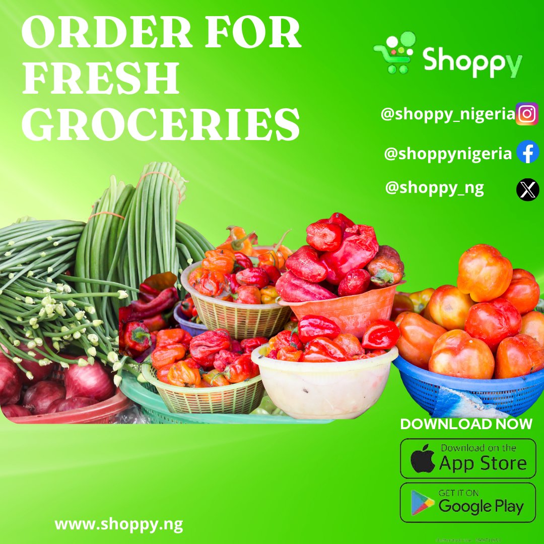 Sunday vibes at Shoppy NG! 🛒 Stocking up on fresh groceries to keep the family happy and healthy all week long.
#ShoppyNigeria #ShoppyNG #Groceries #groceriesshopping #ShoppyNGDay #shopinstyle  #ShoppyNGAdventures #ShareThePressure
Chioma|Jay Boogie