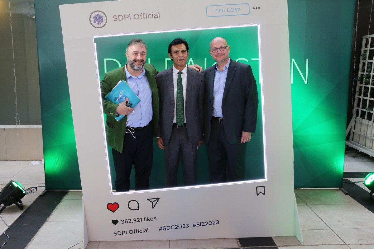 SDPIPakistan's tweet photo. #SIE2023: Mr Najy Benhassine (@WBPakistanCD) Country Director @WorldBank joined first Sustainability Investment Expo by SDPI. 
Join the world of innovative ideas fostering sustainability, green industrial growth and reforms for brighter future. 💡♻🏆🎯💚🔁💰🤝📝 https://t.co/OhYQ1B3JJZ