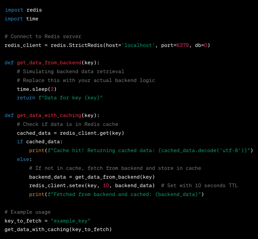 ⚡️Using Redis as an in-memory cache with Python 🐍

#100DaysOfCode #webdevelopment