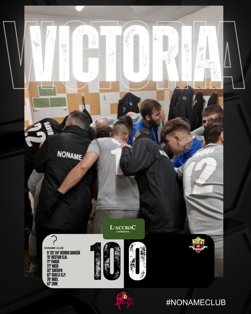 Nonameclub_eth's tweet photo. 🔥 VICTOOOOORIAAAAA🔥

Gran victoria en un partido que dominamos de principio a fin, seguimos escalando 🧗‍♂️ Esta victoria es para vosotros, Rober y Alex 🕊️❤️

Noname Club 1️⃣0️⃣
@sportingzamora 0️⃣

Mucha suerte al Sporting Zamora en lo que queda de temporada 🍀

#NONAMECLUB https://t.co/wJMDBtyjqX