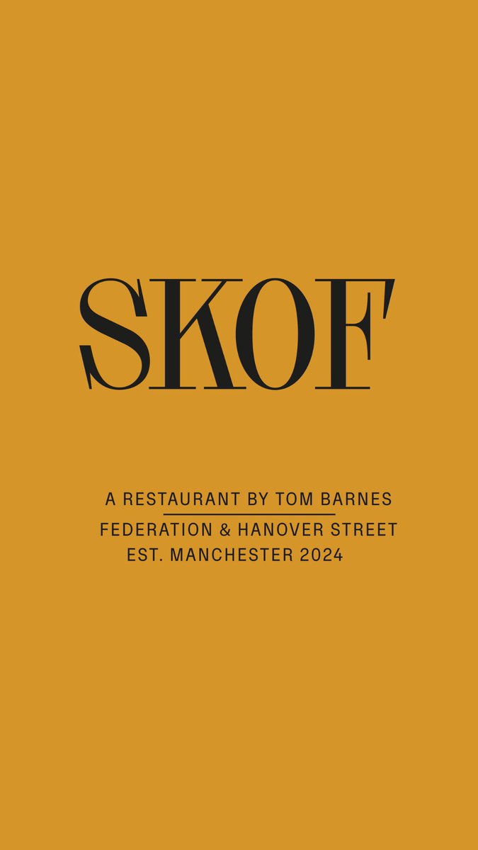 Another big announcement for - I’m so excited for @cheftombarnes, our former executive chef in the north-west, who will open his first restaurant @Skof_Manchester next year. I’m incredibly proud of Tom and everything he has accomplished and can’t wait to see Skof in action.