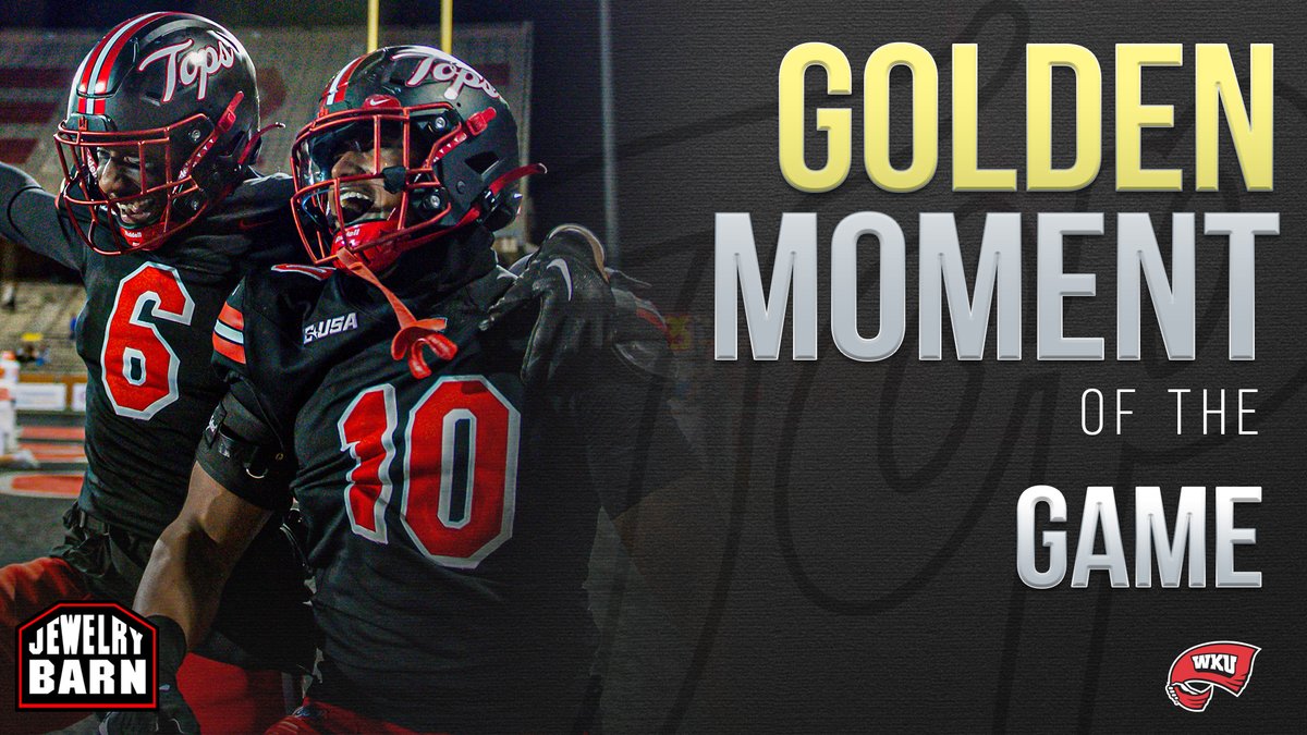 𝐺𝑜𝑙𝑑𝑒𝑛 𝑀𝑜𝑚𝑒𝑛𝑡 𝑜𝑓 𝑡ℎ𝑒 𝐺𝑎𝑚𝑒 ✨

<a href="/Desmyn_5/">dez_5😈🏈</a>'s second interception of the year seals the win for the Hilltoppers with 0:38 seconds left in the game!

#GoTops