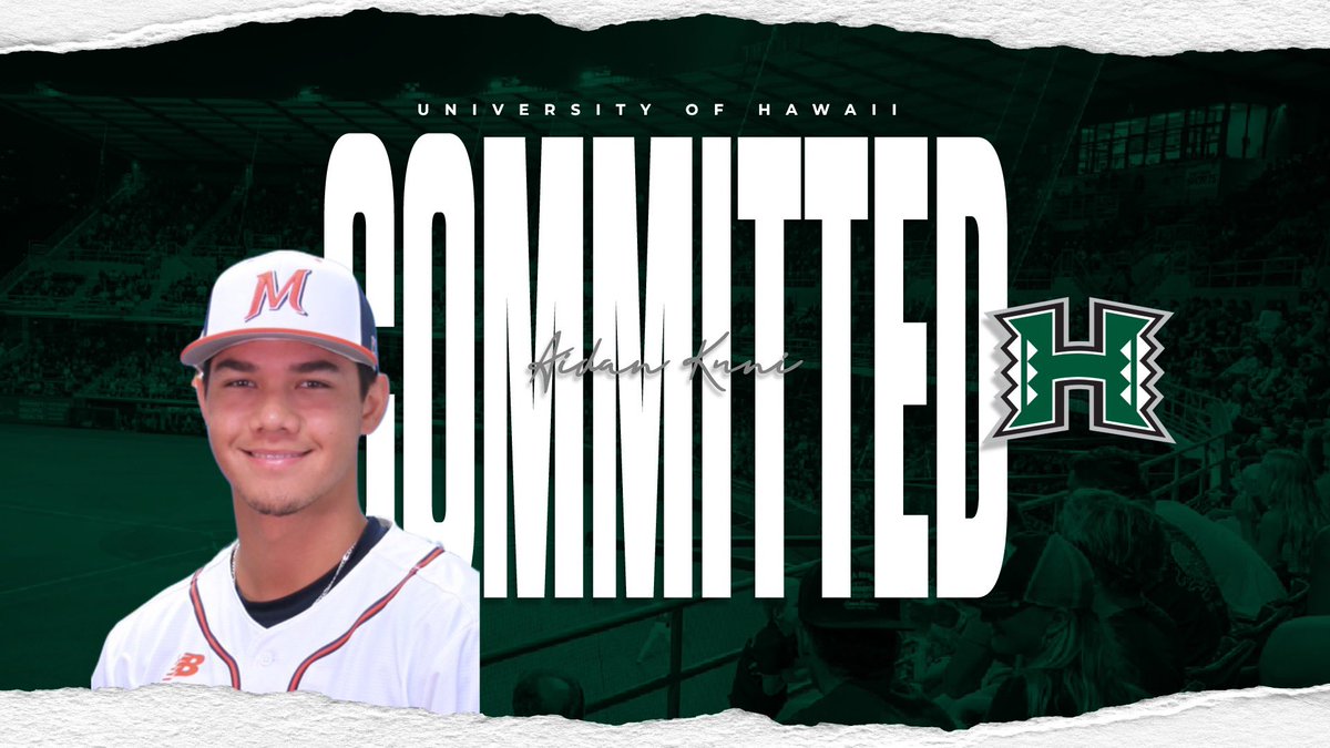 I’m blessed and excited to announce my commitment to the University of Hawai’i at Mānoa! I’m grateful for the opportunity the coaching staff has given me to play at the next level and extremely thankful to all those who have helped me reach this point! @HawaiiBaseball #GoBows🌈🤙🏽