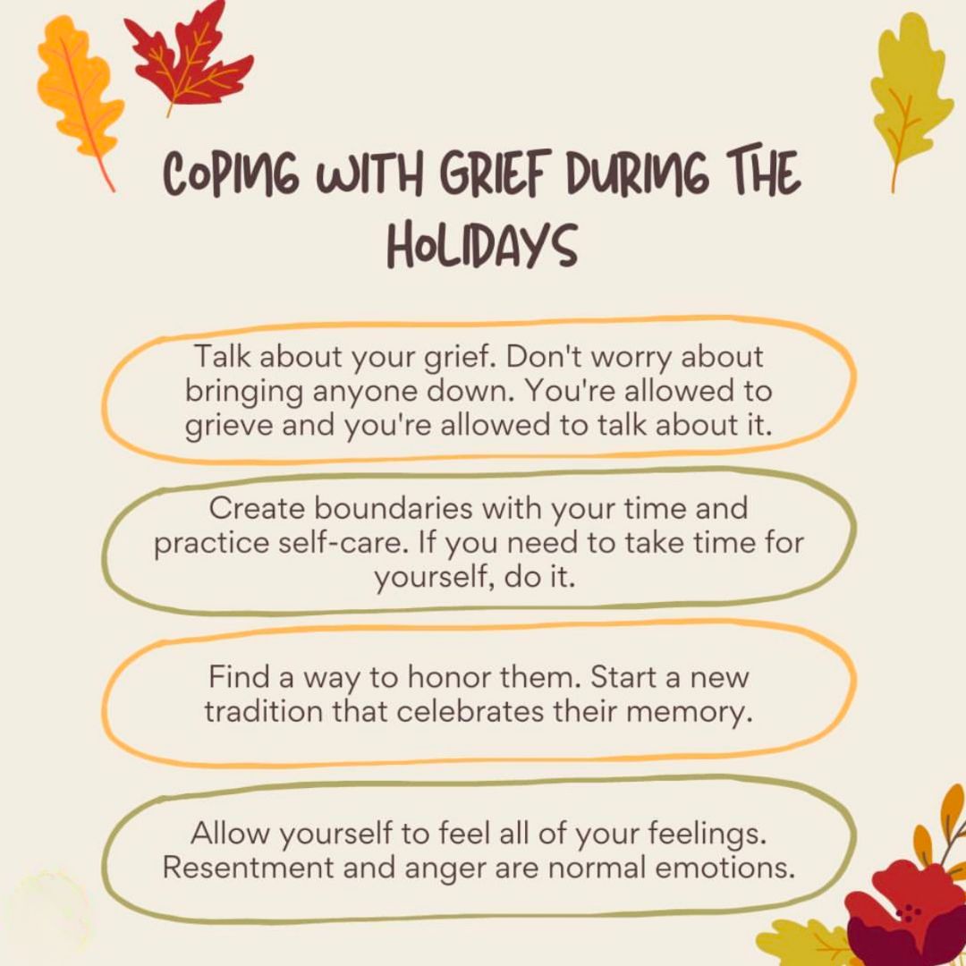 HealGrief's tweet photo. During this holiday season, be there for your friend, spouse, or family member. Offer a gentle reminder that hope continues to exist and encourage them to pick themselves up again and keep going. Share this with someone you love. 💙

https://t.co/I2q6J32nzN https://t.co/177XbXHlVx