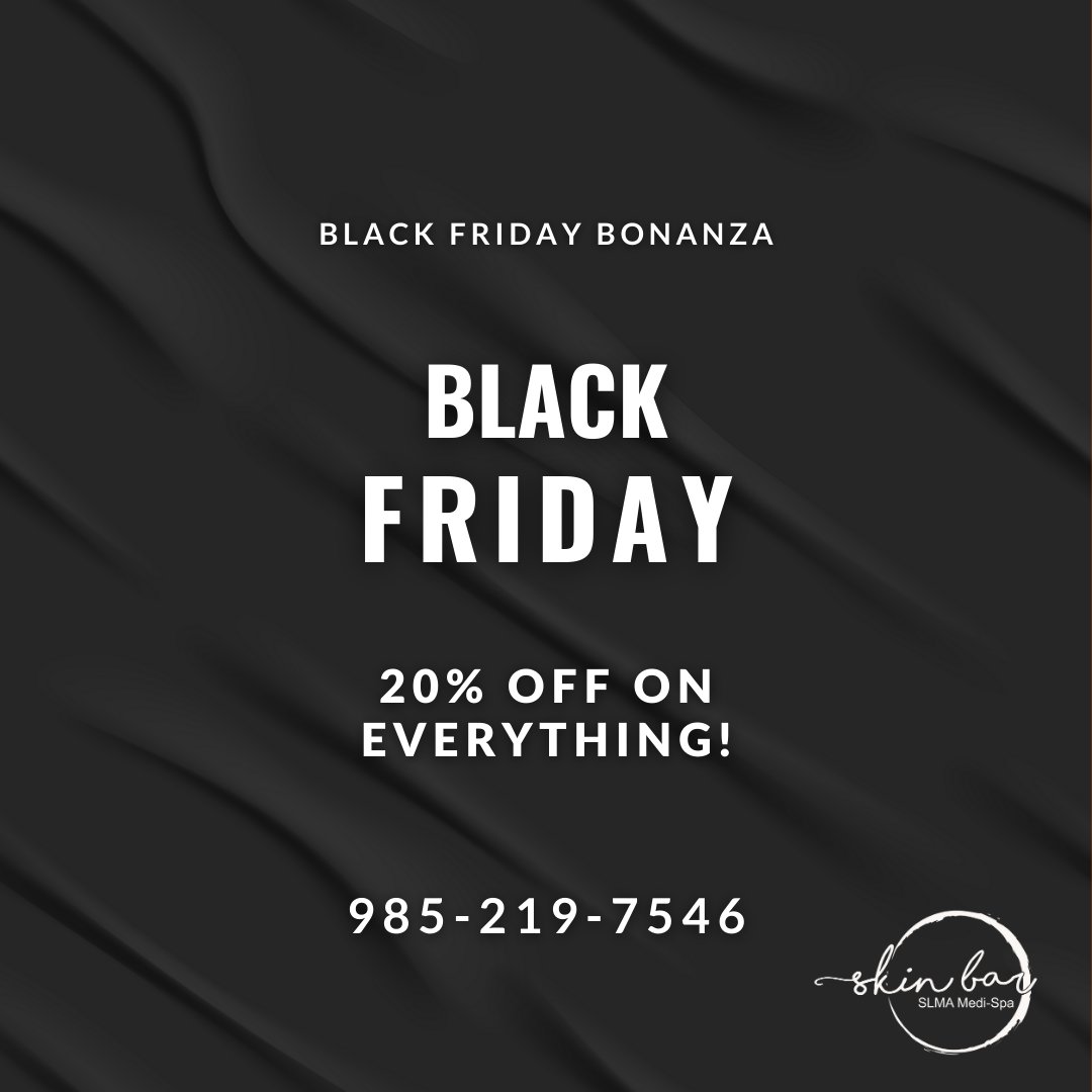 It's the most awaited shopping day of the year! Enjoy a massive 20% discount on all our products and services this Black Friday. Join us from 8 am to Noon or call 985-219-7546 to grab the deals.

#BlackFridayBonanza #MassiveDiscounts #ShopTillYouDrop