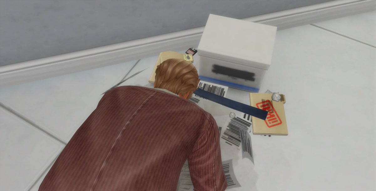 Howell_Legacy's tweet photo. After inspecting the door, Peter digs through documents to see if he can uncover some more redacted information. He didn't find anything this time, maybe next time he'll uncover some dirt on this suspicious town!
#Sims4 #TS4 #Sims4Strangerville #TS4Gameplay #ShowUsYourSims https://t.co/sqvXHwQZ1t