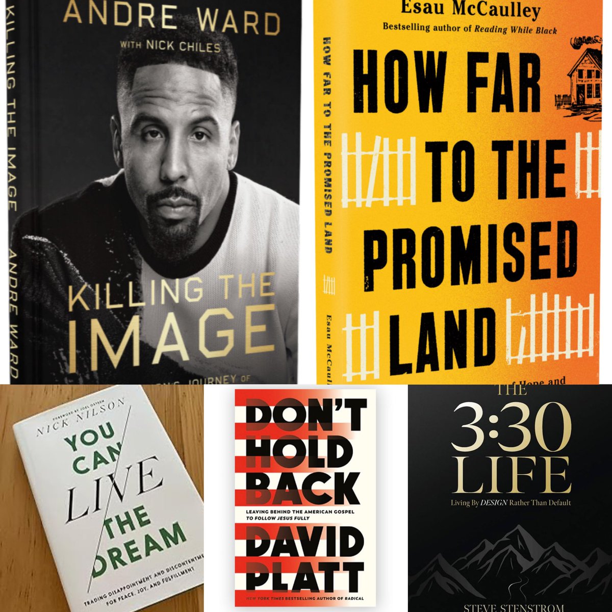 KadoHinson's tweet photo. My book list is getting real! Here are just a few. Leaders are readers 📚📚
#KillingtheImage #HowFarToThePromisedLand #YouCanLivetheDream #DontHoldBack #The330Life https://t.co/ccmxyc5cD6