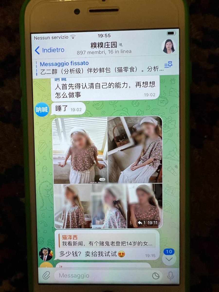 Tom97An's tweet photo. @telegram you are not only protecting animal abusers from #China but also p3dophiles. #ChinaFact . The group members of the animal torture groups ask constantly for child p*rn.  By not outlawing animal cruelty #China spreads hate worldwide. https://t.co/TPDSVmNRlI