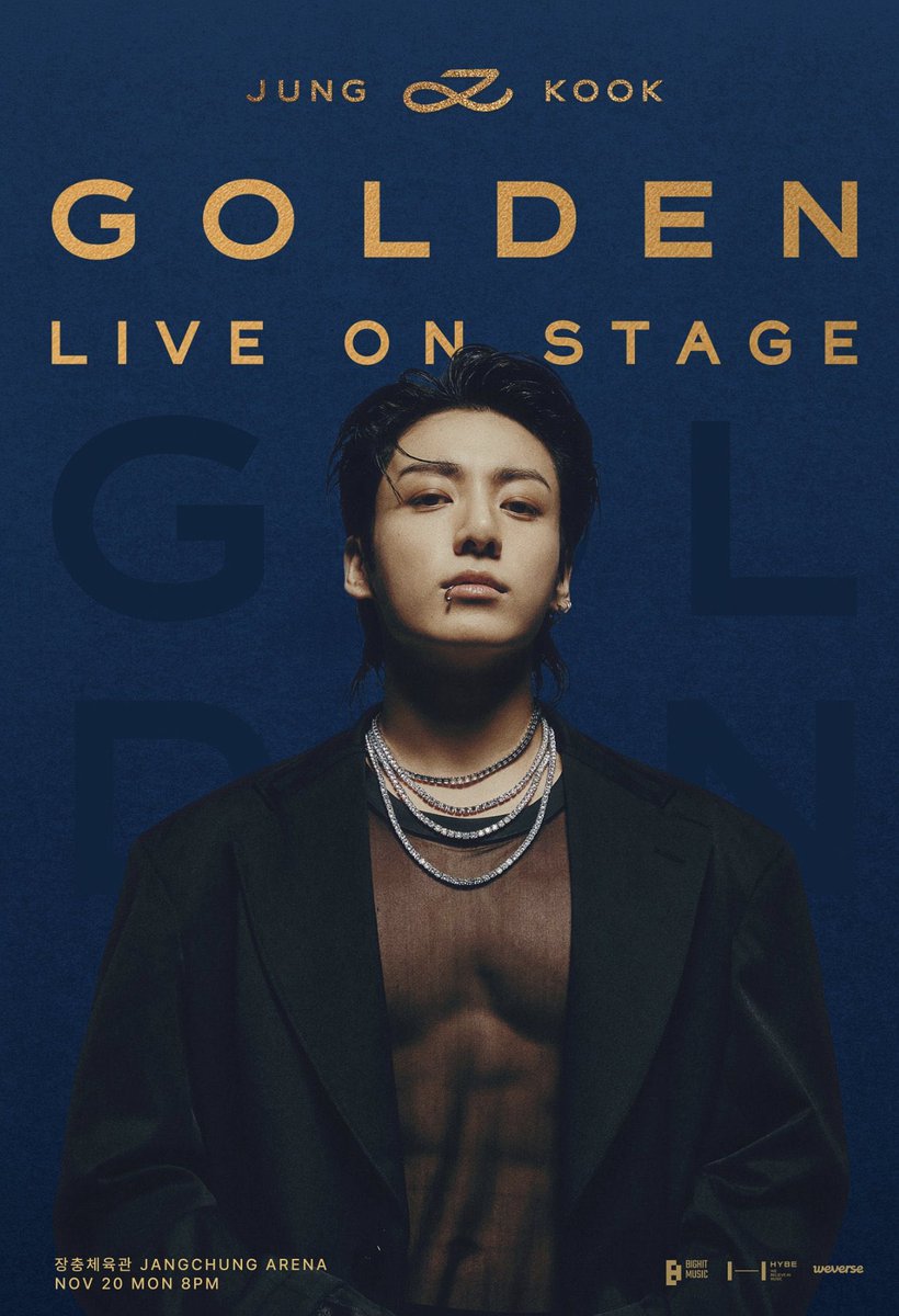 sugadboy's tweet photo. — 'GOLDEN' LIVE ON STAGE

#JUNGKOOK estará realizando un concierto para 2800 personas en el Jangchung Arena y el mismo será transmitido a través de Weverse.

Lunes, 20 de noviembre 
05:00 AM 🇨🇷🇬🇹🇸🇻🇳🇮🇭🇳🇲🇽
06:00 AM 🇵🇪🇨🇴🇪🇨🇵🇦
07:00 AM 🇩🇴🇧🇴🇵🇷🇻🇪🇨🇺
08:00 AM 🇦🇷🇺🇾🇧🇷🇨🇱🇵🇾
12:00 PM 🇪🇸 https://t.co/AaFmJPNIuZ