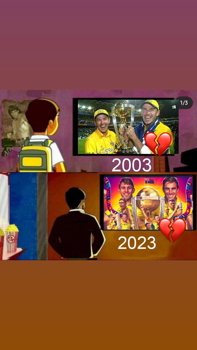 Yeh dukh khatam kyu nahi hota bhai.  💔 
#IndiaVsAustralia #CricketWorldCup #CWC23Final #Australia #India