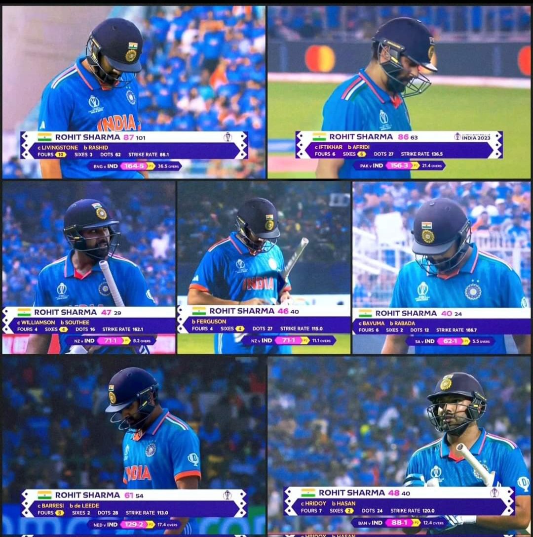 Avi_2weets's tweet photo. Feeling gutted for this man as he can easily score 4-5 centuries in this world cup but always put his team first above personal landmarks and today also did the same but unfortunately the team is not standing for him.. selfless player..!! #CWC23Final #INDvsAUS #RohithSharma https://t.co/qiADdDkQv8