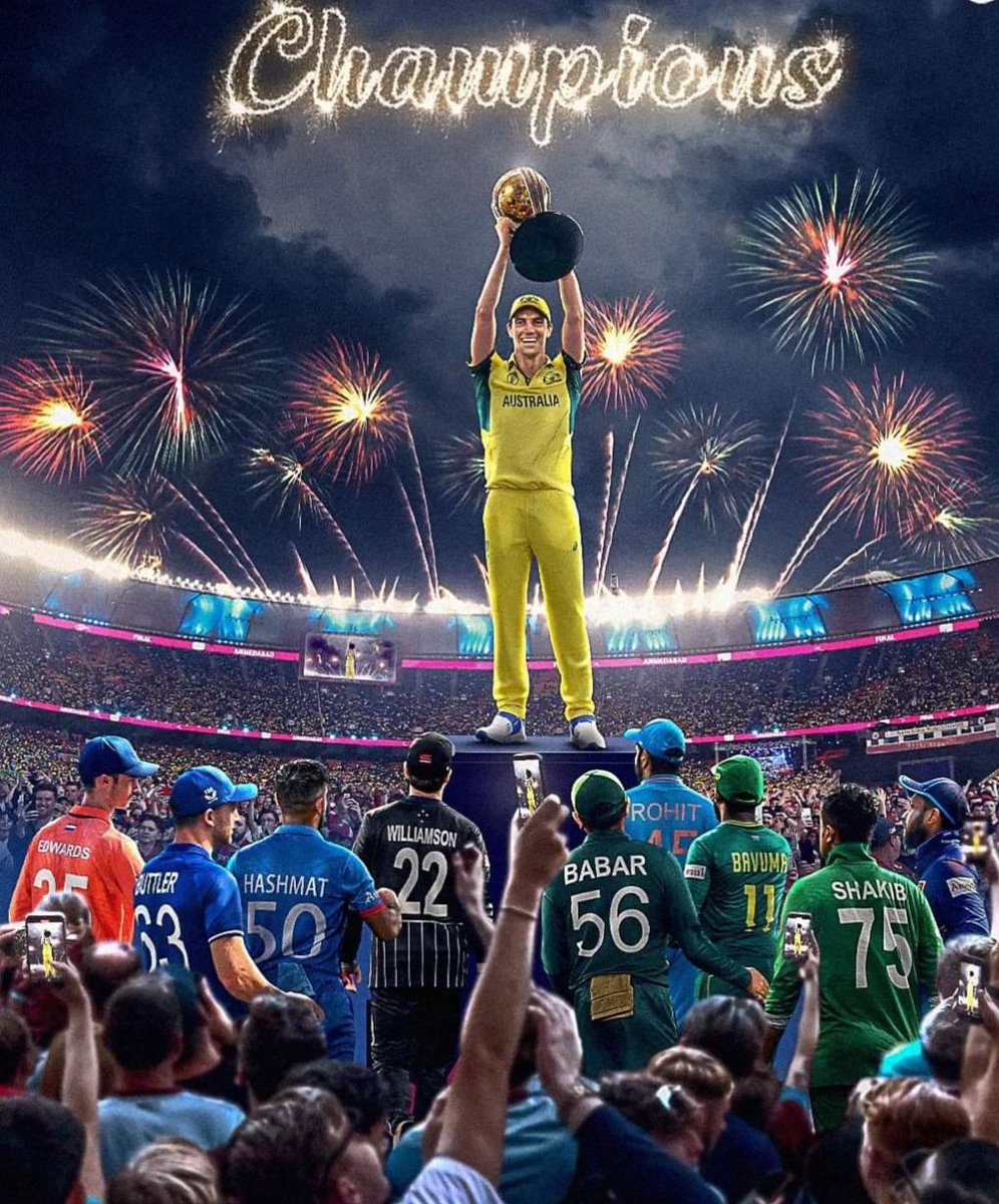 iamtahirislam's tweet photo. Aussies are now the world champions of CWC 2023.
6th CWC Title 

#CWC23 #INDvsAUSfinal #CricketWorldCup https://t.co/YixsFVdkeX