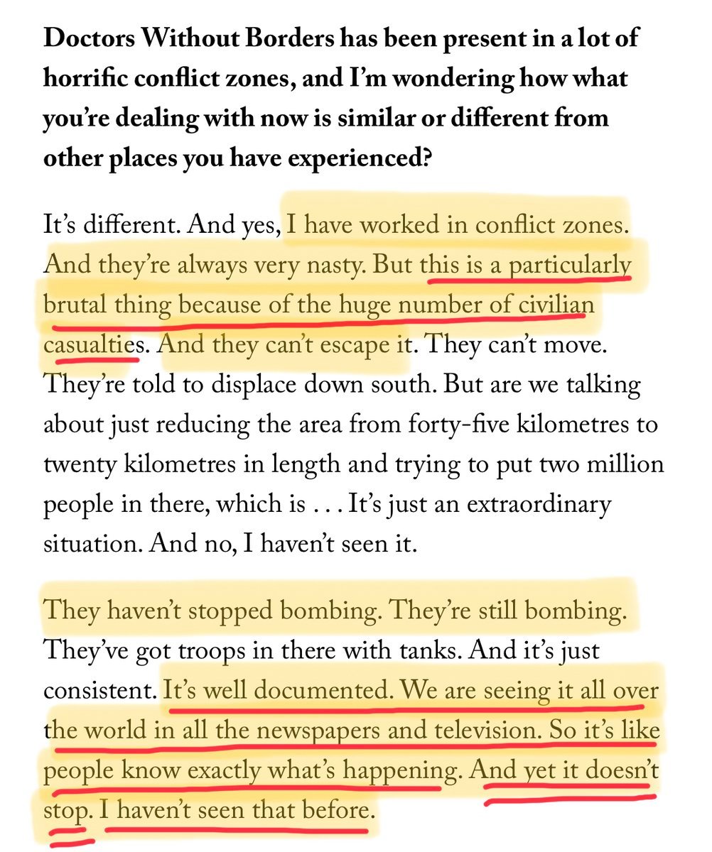 Doctors Without Borders saying it hasn't seen brutality like the destruction of Gaza - and governmental inaction to stop it like this - ever before