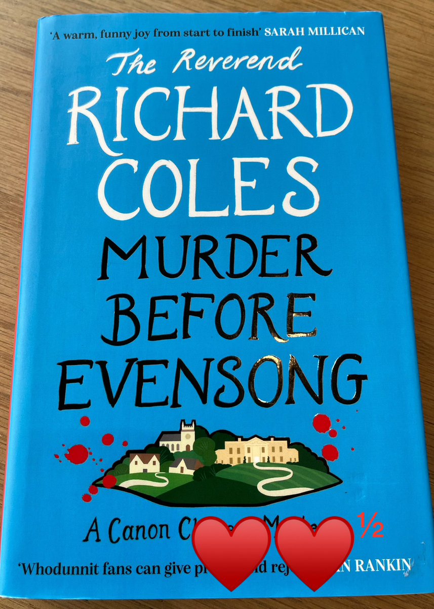 CathBax's tweet image. #Book96of104 #LancsReads2023 @LancsLibraries #BookTwitter
6/8 #NovReadingGoal
Really enjoyed #RevColes talk about #MurderBeforeEvensong at Harrogate Crime last year, have been meaning to read. Cosy crime in Northampton Village Parish. Liked his mention of  #Sitges ❤️🧡💛💚💙💜🖤