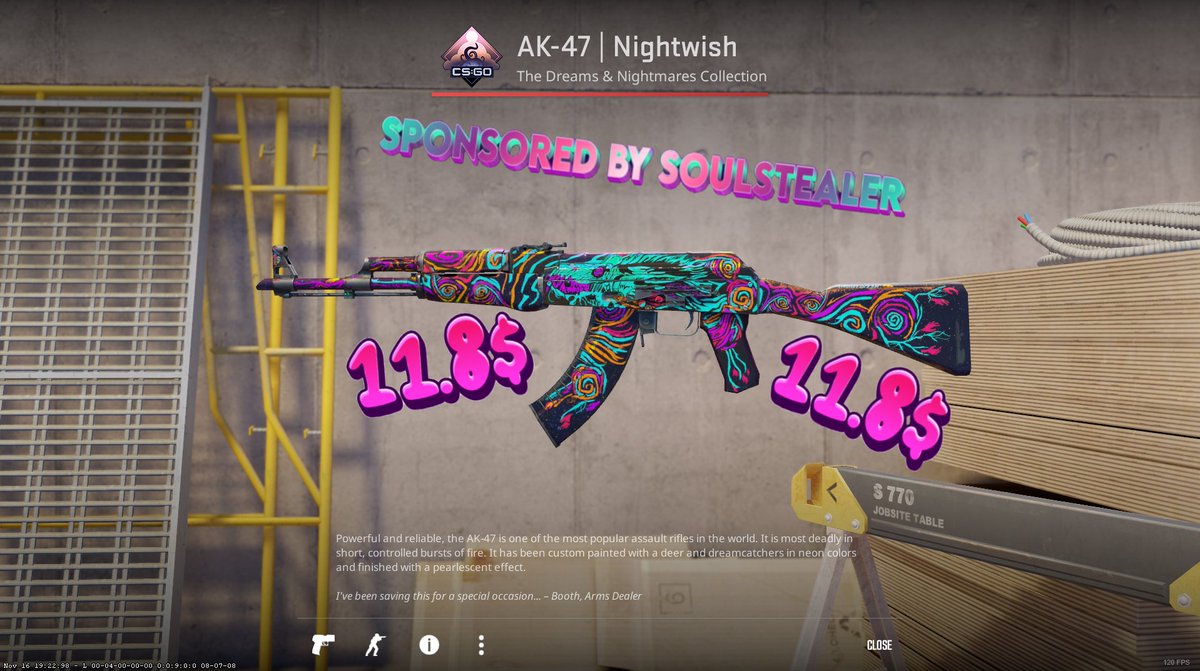 Destructum's tweet photo. 👿Sponsored by @soulstealer_hs 👿
 
 👉 AK-47 Nightwish WW (11.8$)

✅Follow @soulstealer_hs /Retweet
☑️Subscribe/Like (Show proof-Full page)
https://t.co/H1c7fjVcB0

⏰Rolling in 3 days
#CSGO #csgogiveaways  #csgoskins https://t.co/hpobxaCjqe