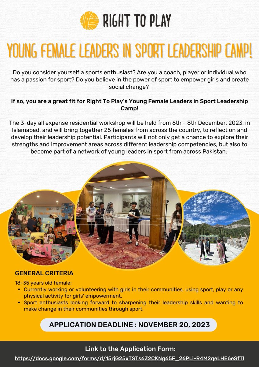 Calling out all the young female sport enthusiasts and change makers!
Apply away ⬇️ docs.google.com/forms/d/15rjG2…