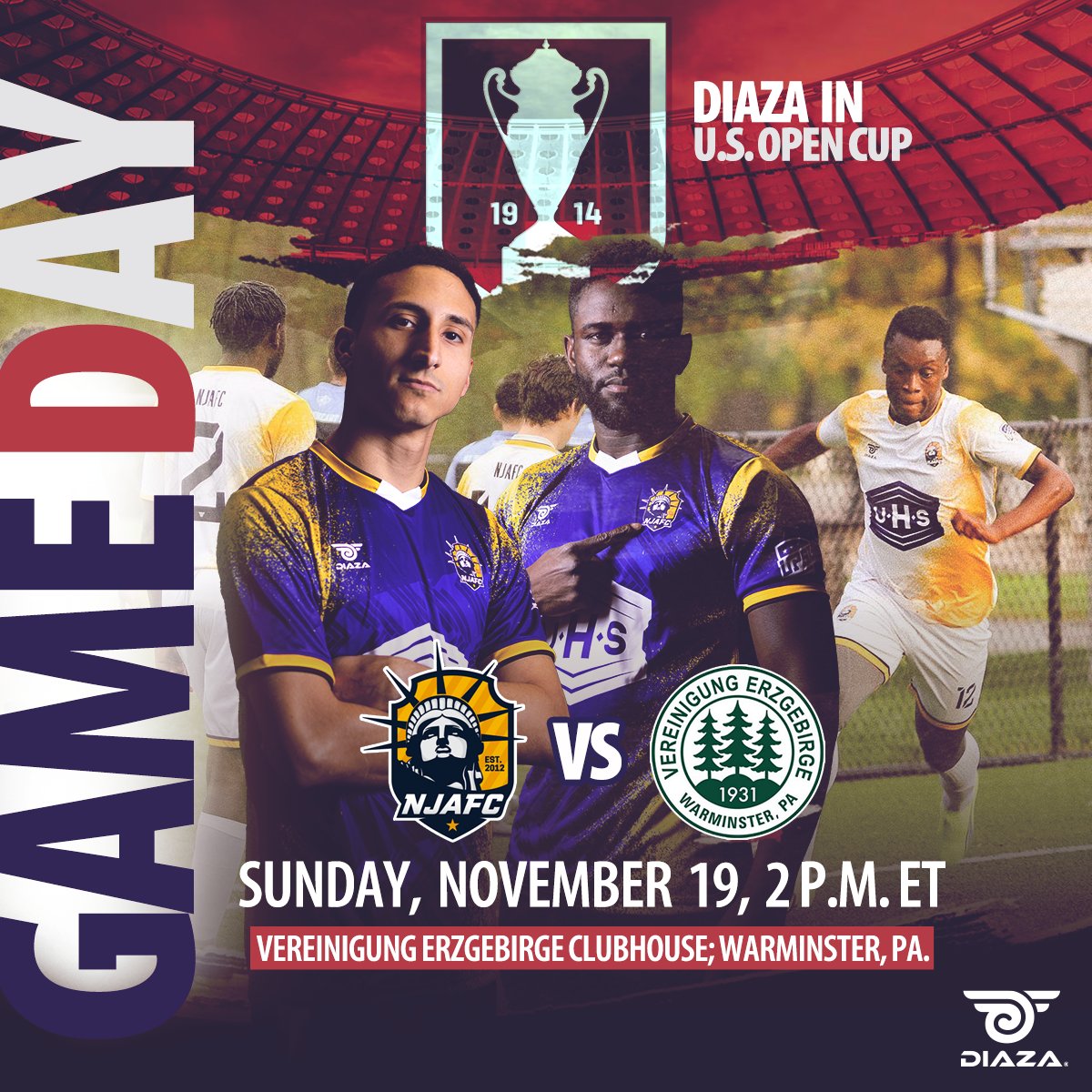 Diaza (@diazafootball) on Twitter photo There's an electric energy that <a href="/NJALLIANCEFC/">NJ Alliance FC</a> has been fostering throughout the entire <a href="/opencup/">U.S. Open Cup</a>
It's clear that today history will be made. 🔜🏆
You have the whole city behind your back, good luck fellas🔥 #TheChampionsBrand There's an electric energy that <a href="/NJALLIANCEFC/">NJ Alliance FC</a> has been fostering throughout the entire <a href="/opencup/">U.S. Open Cup</a>
It's clear that today history will be made. 🔜🏆
You have the whole city behind your back, good luck fellas🔥 #TheChampionsBrand