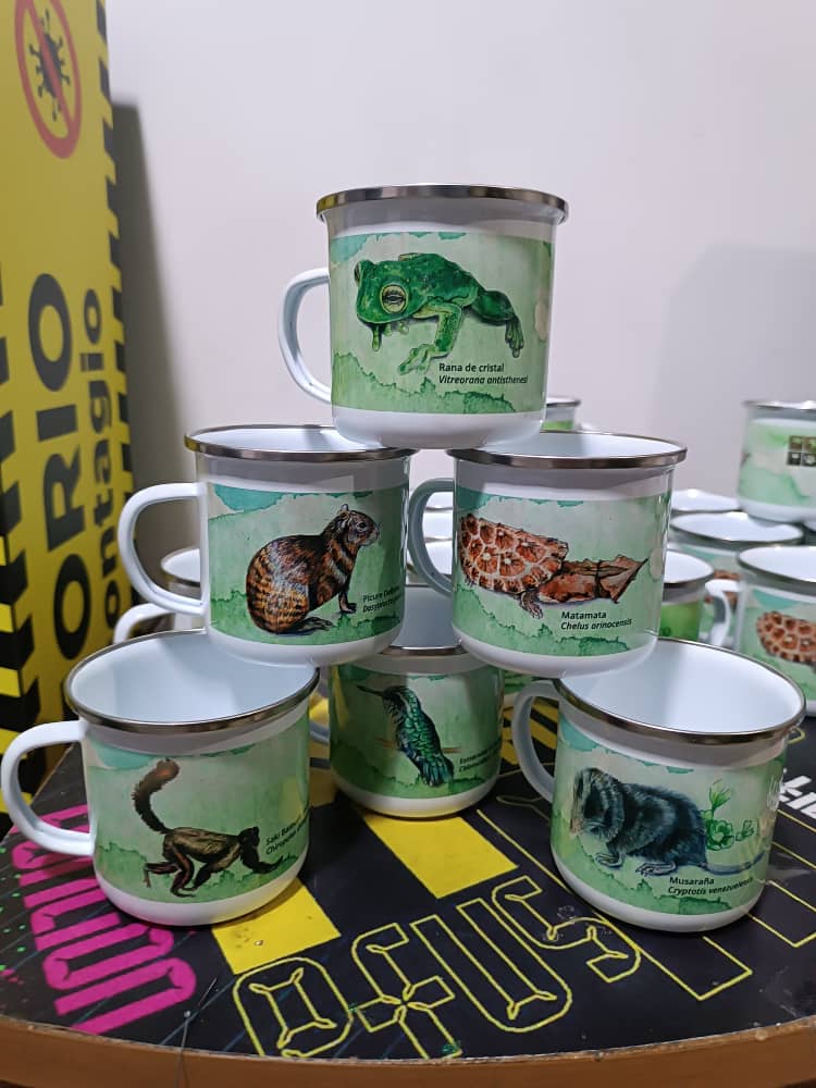 CICTMAR's tweet photo. #19Nov Tazas de peltre sublimadas con ilustraciones de especies presentes en el Museo de Biología de la UCV (MBUCV)... Para ayudar a colaborar con su mantenimiento. #IZET @Noticienciasucv https://t.co/4WWlHBmIMH