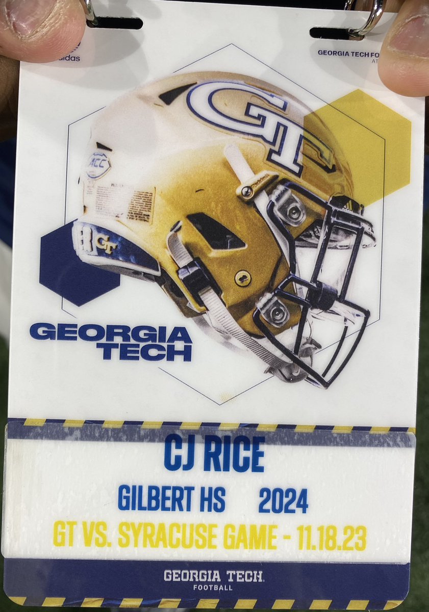 RChrisRice's tweet photo. CJ and I had a 1st class experience visiting @GeorgiaTechFB yesterday. They’re putting together something special that all GT alumni and fans will be proud of! Excited the Jackets got the W last night and became bowl eligible! Also ran into some Lexington, SC friends at the game! https://t.co/Uw1TPXK8Ex