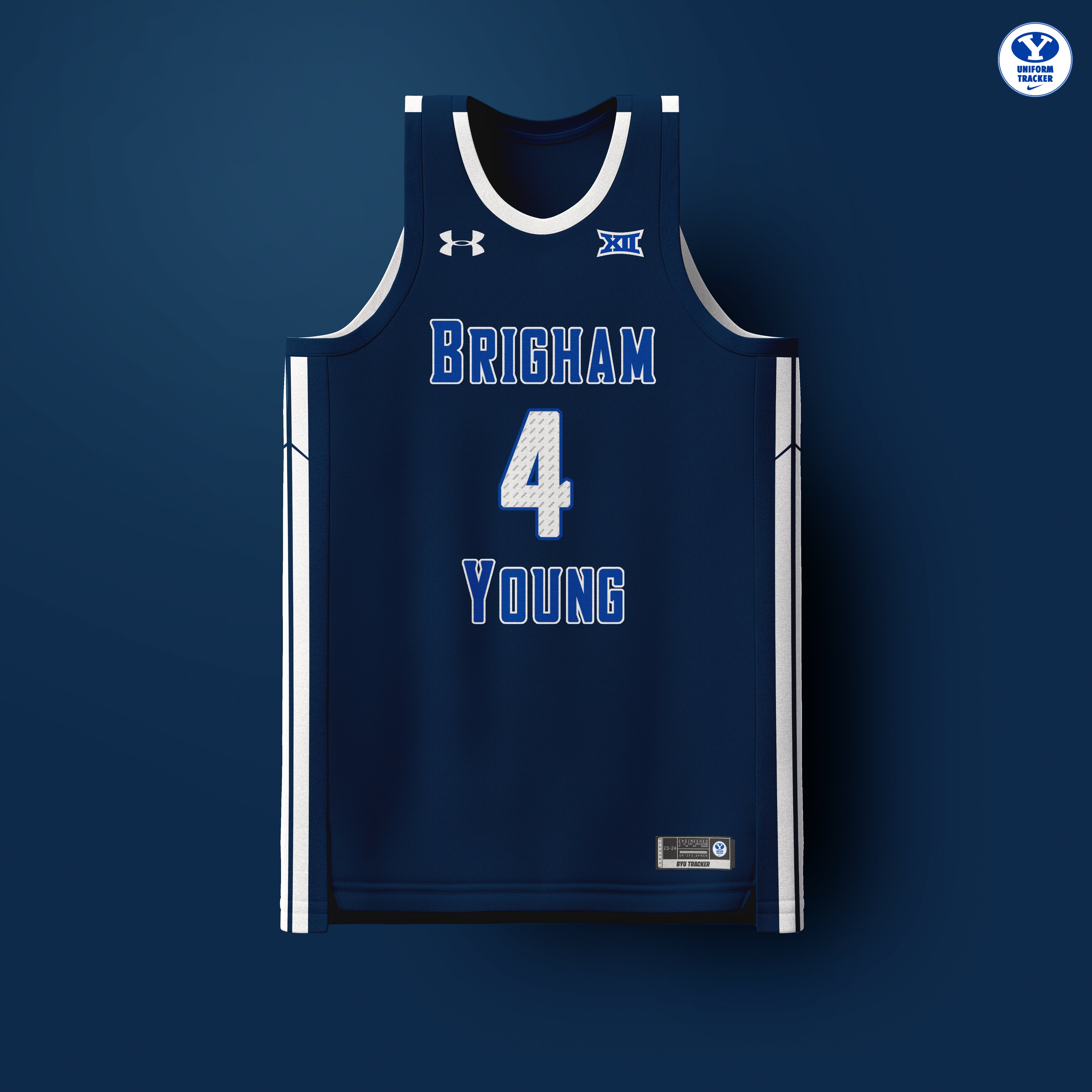 BYU Uniform Tracker on X: "Designing a new BYU Basketball jersey after each  win 4⃣ - If BYU was an Under Armour school https://t.co/XJERdqRxAz" / X