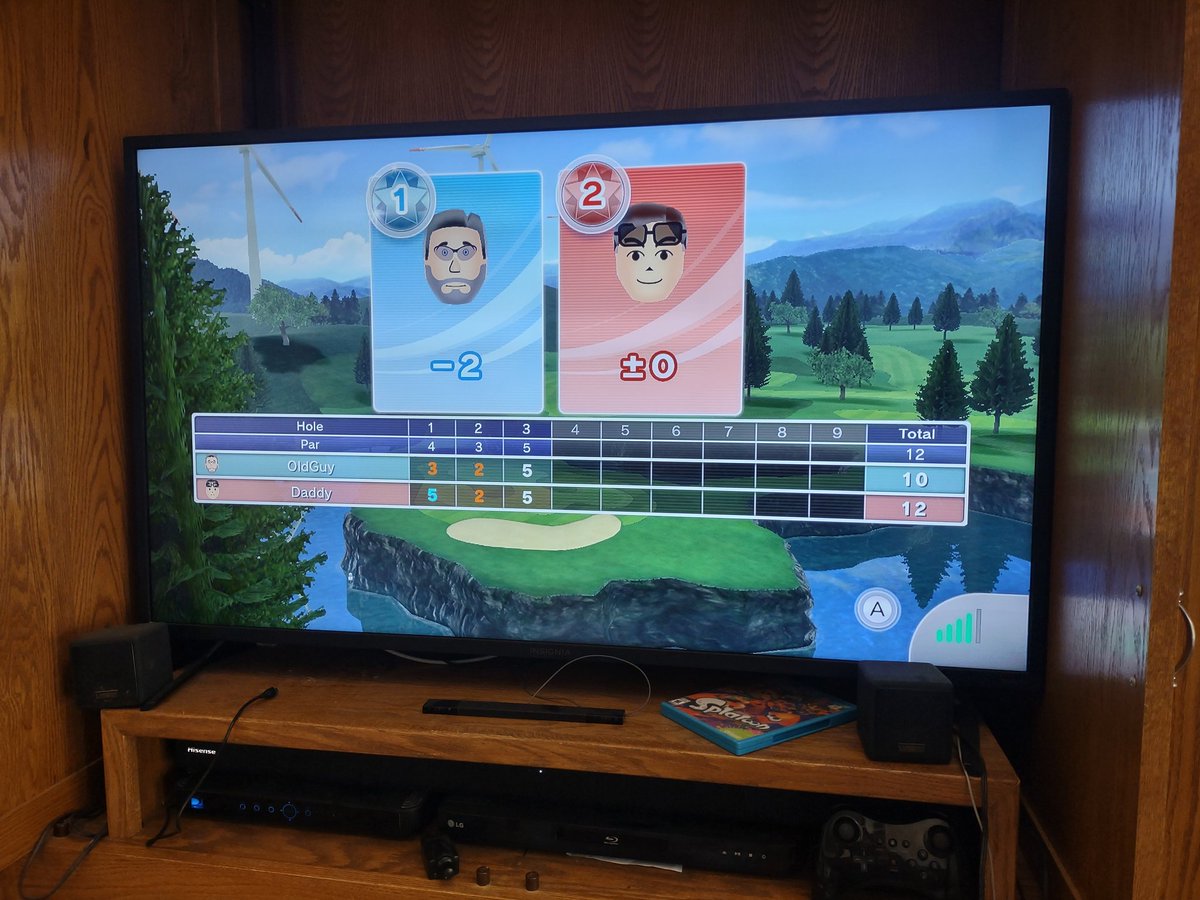 WSCIowaDad's tweet photo. A bunch of good 3-hole matches with Old guy :) #WiiU #wiisportsclub https://t.co/99Z6qC9kaO